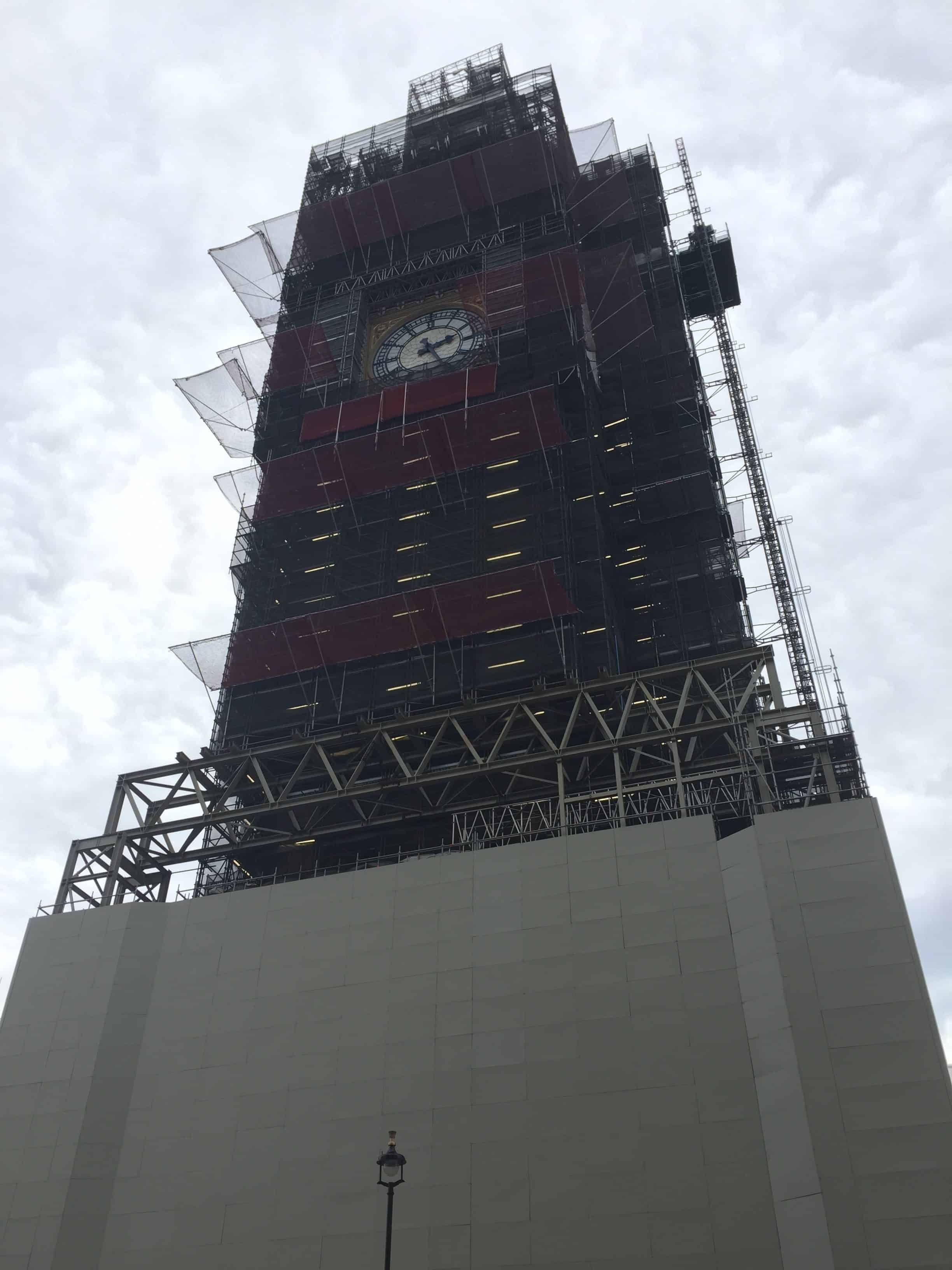 Big Ben in scaffolding