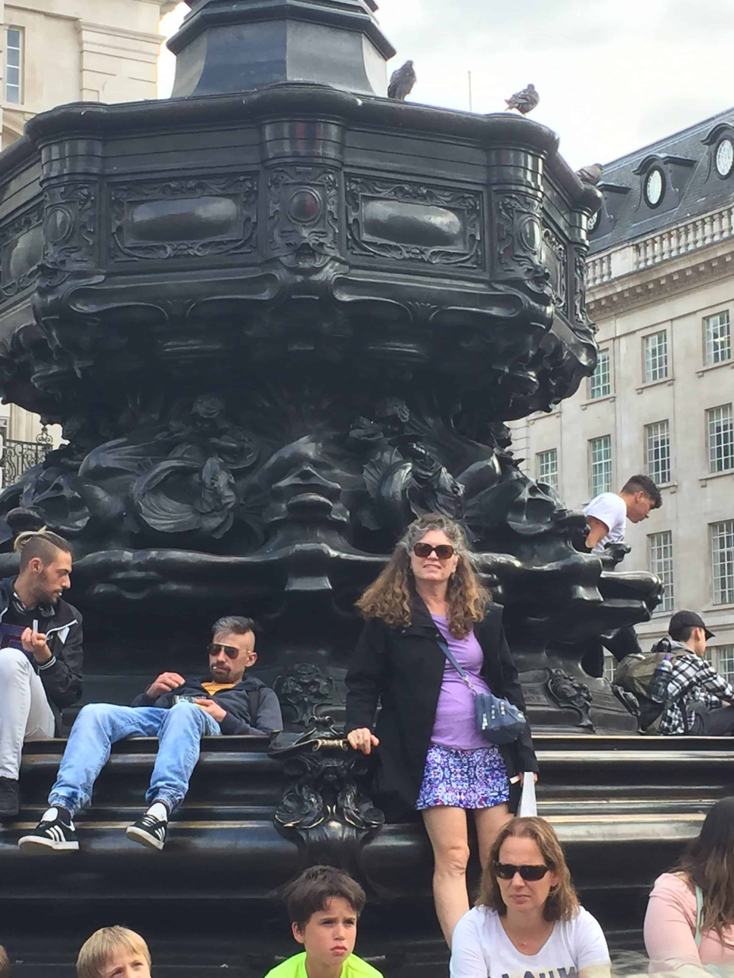 At fountain in Piccadilly Circus