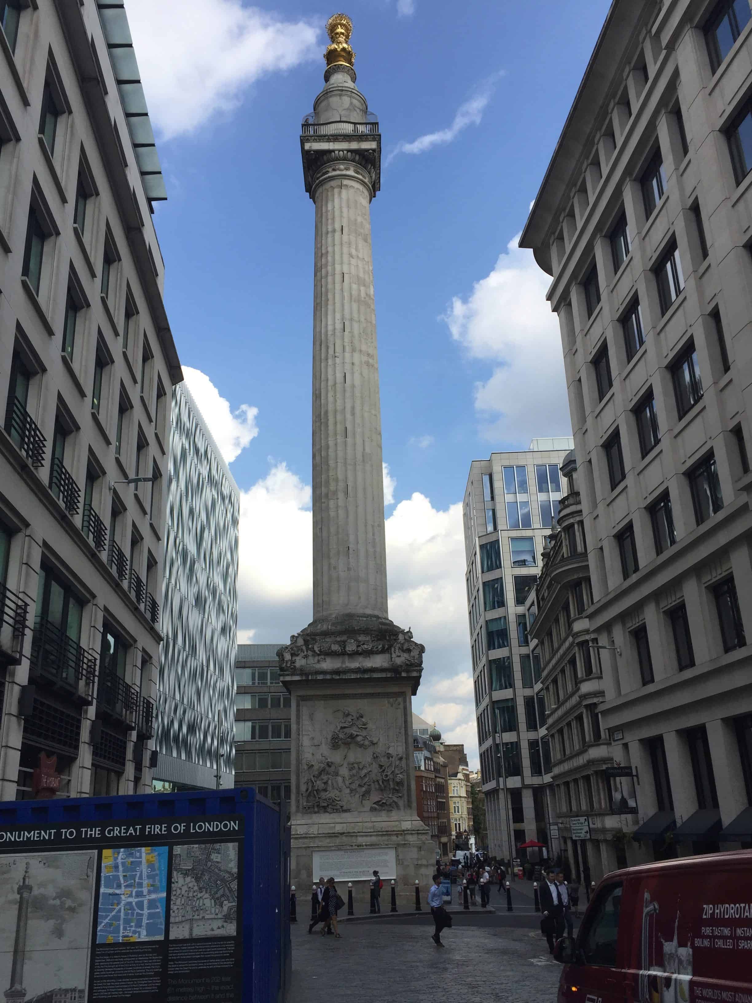 Monument to the great fire of London