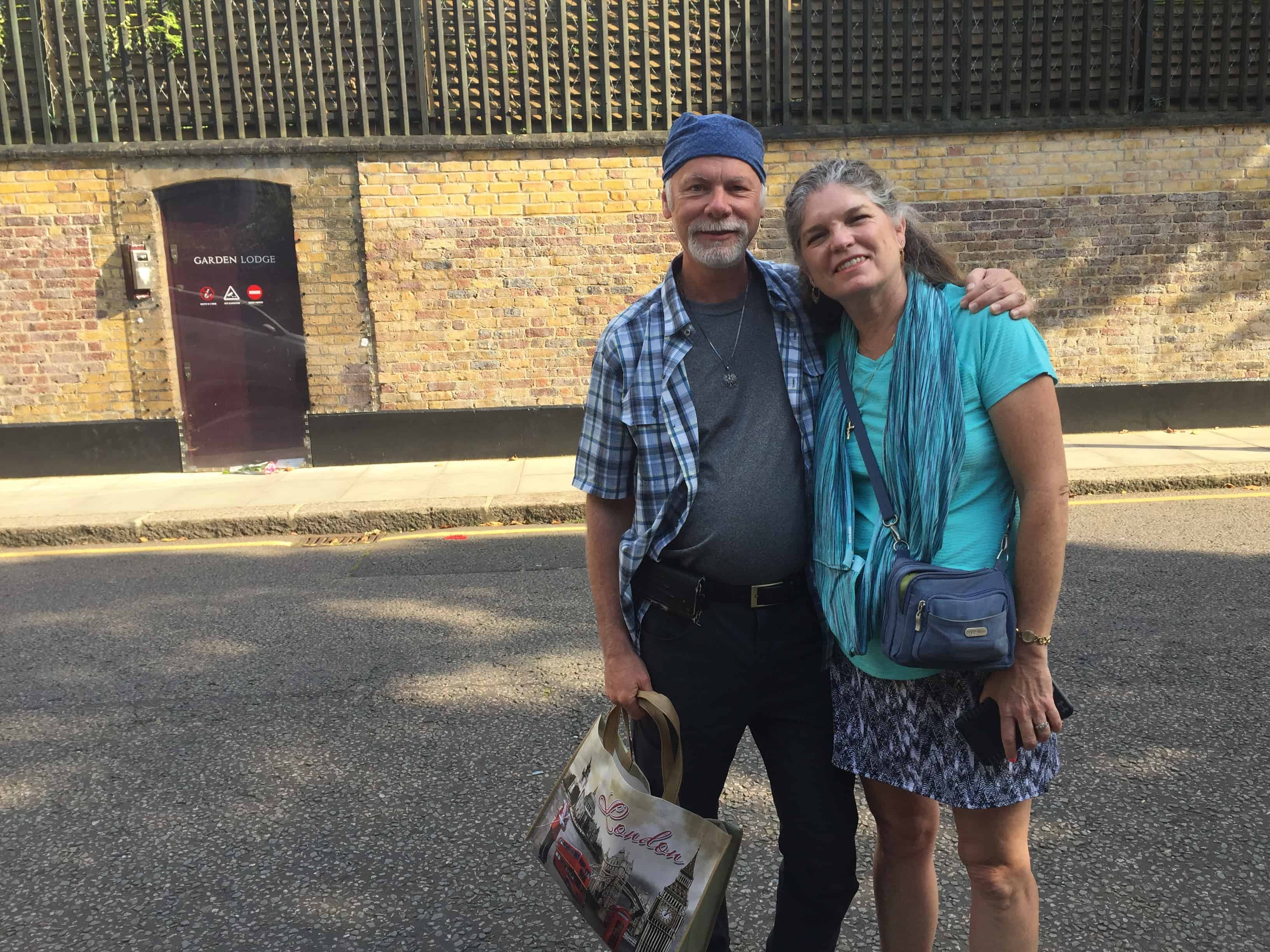 Outside Freddie Mercury’s former residence in London