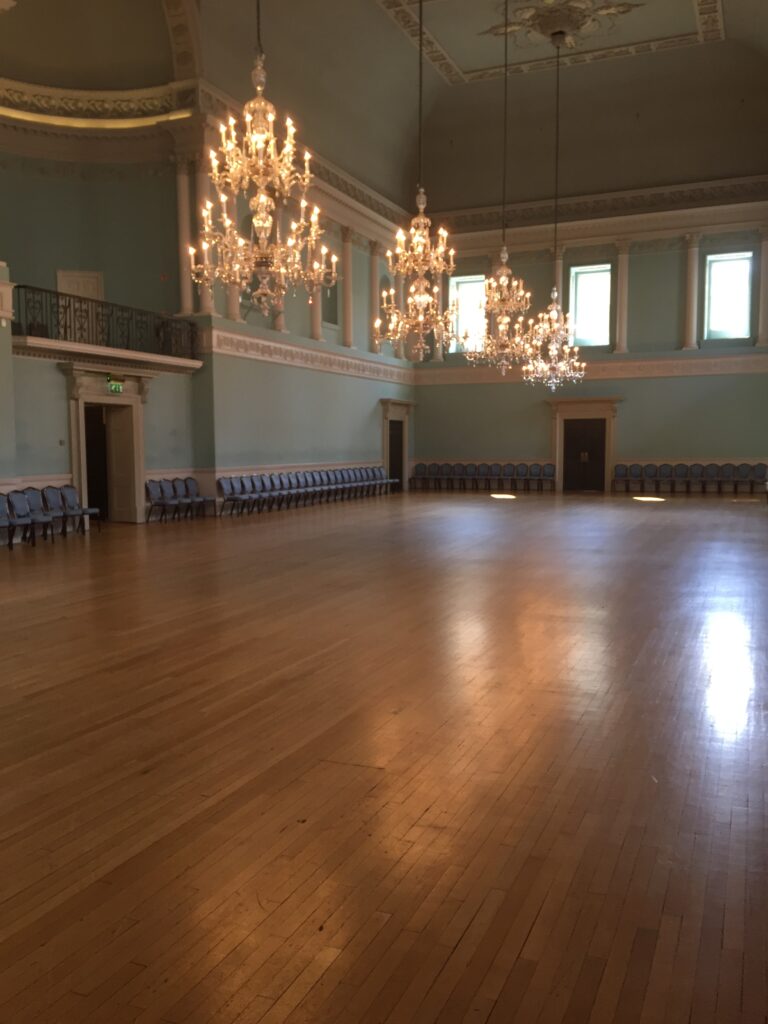 The Ball Room at The Assembly Rooms in Bath England