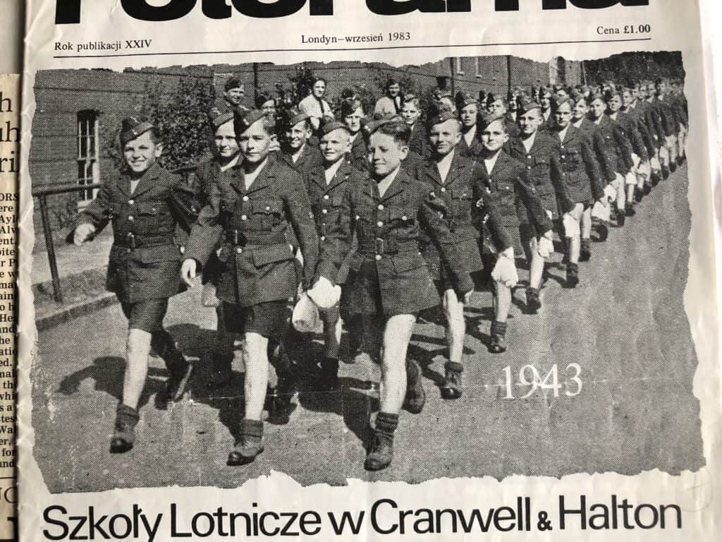 Polish boys marching at RAF Halton in the 1940s - Boleslaw Dobrucki in the 2nd row