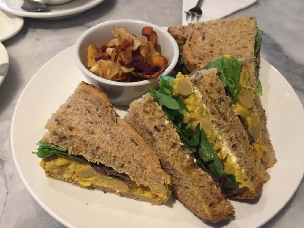Vegetarian sandwich at Rumseys Chocolaterie