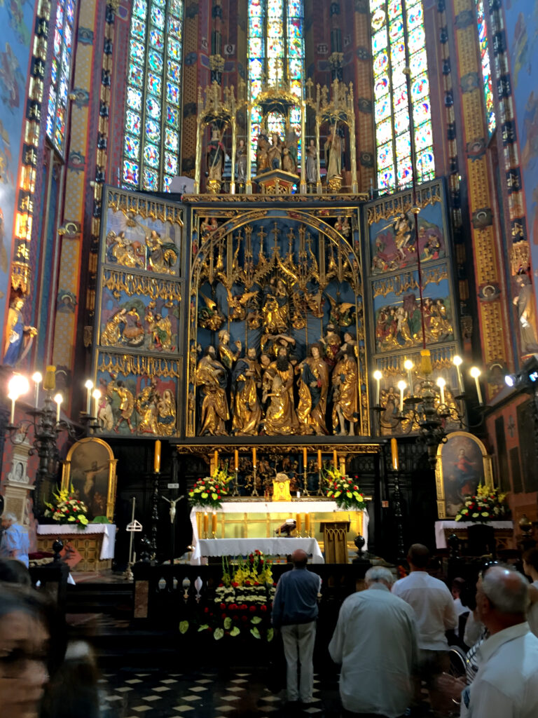 Inside Saint Mary’s Basilica (the Kościół Mariacki) - one of the places you must see in Krakow Market Square