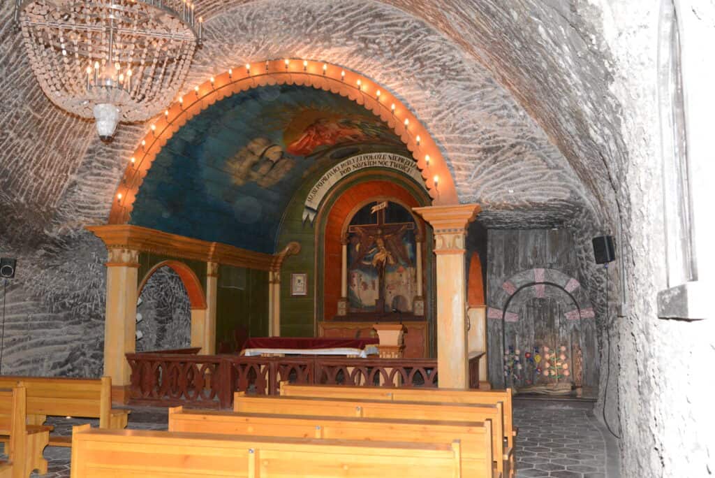 Chapel inside the Wieliczka Salt Mine - photo by www.theplaceswherewego.com